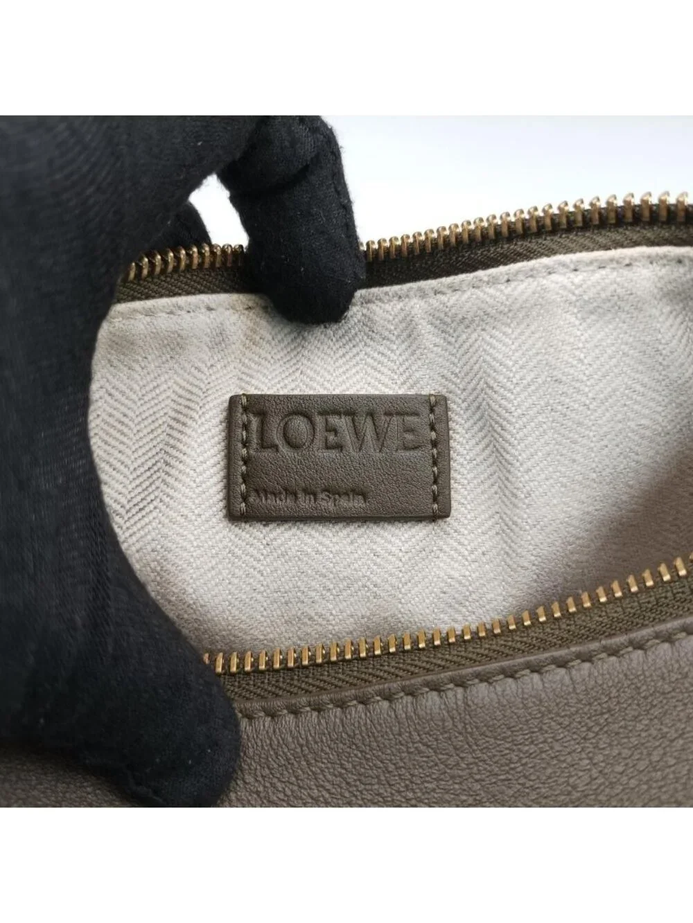 Loewe Hammock Hobo Cles Green Leather
